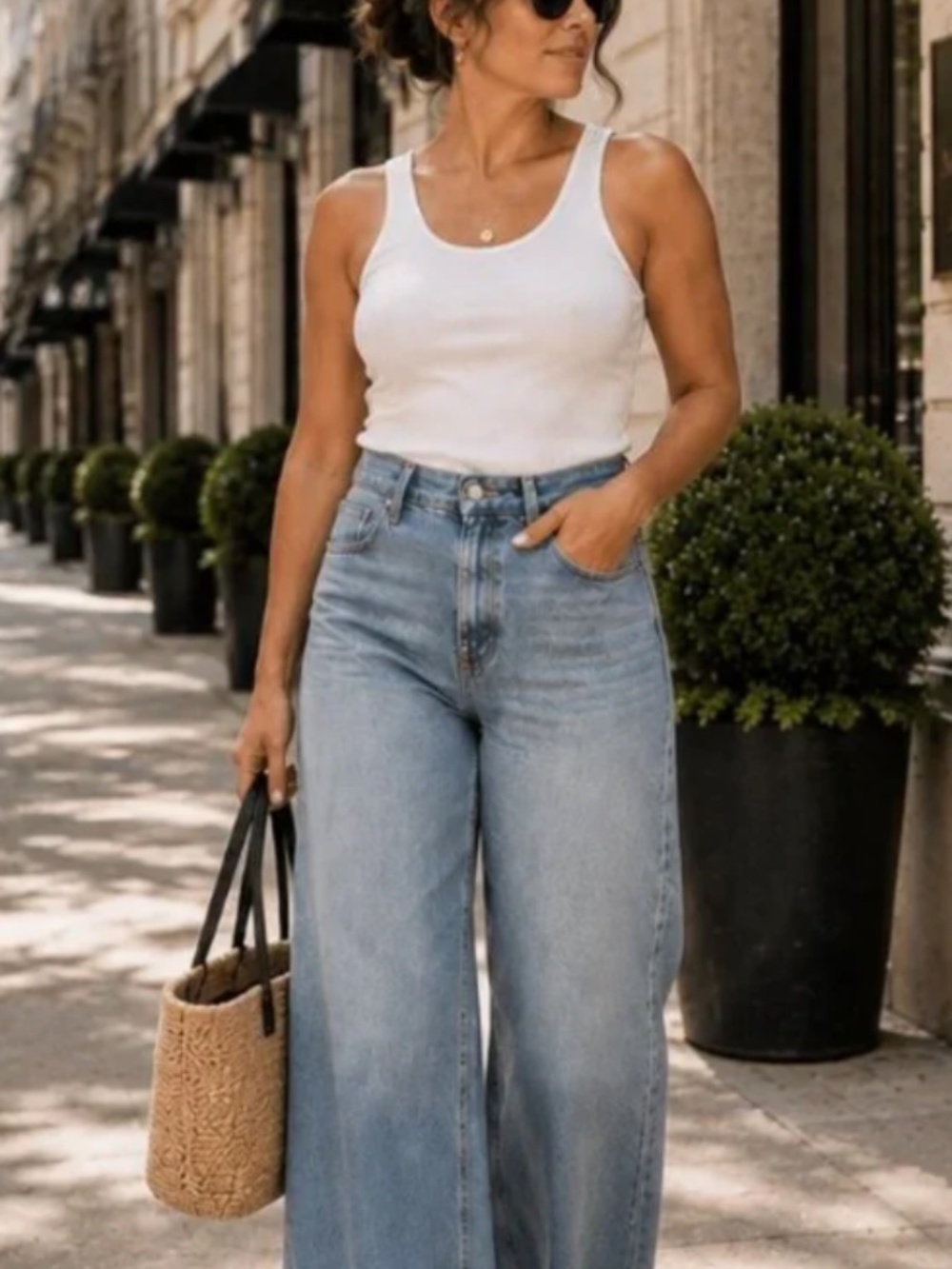 Zara Wide Leg High Waisted Jeans